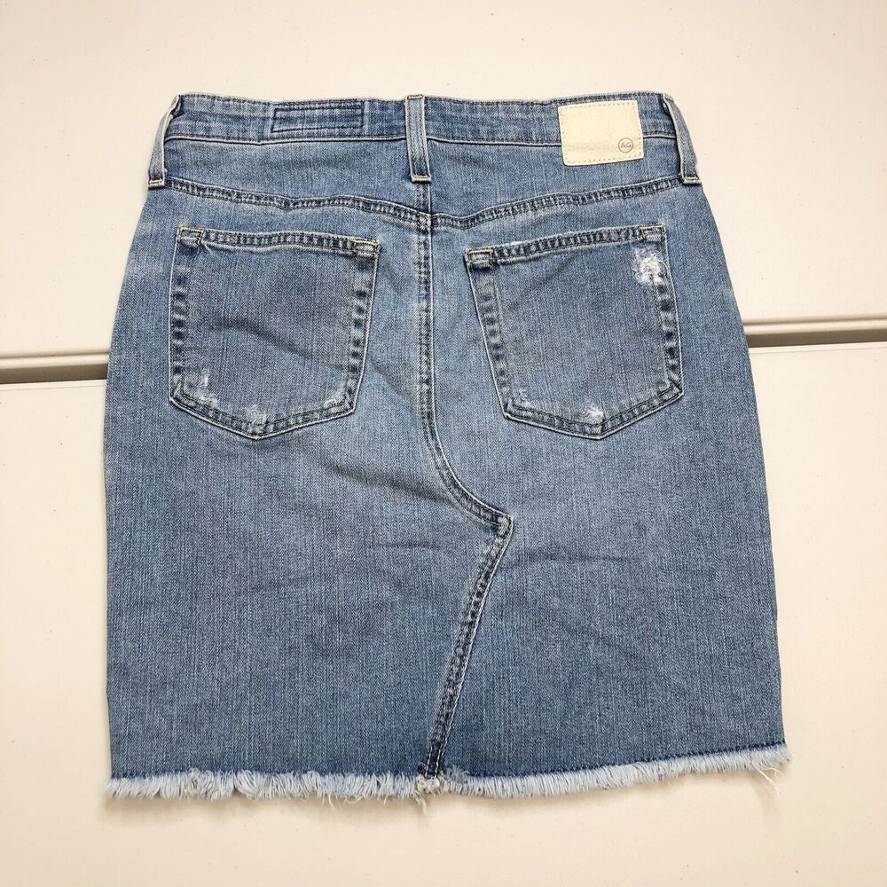 AG Adriano Goldschmied The Erin Distressed Denim Pencil Skirt Size 26R - Picture 7 of 10